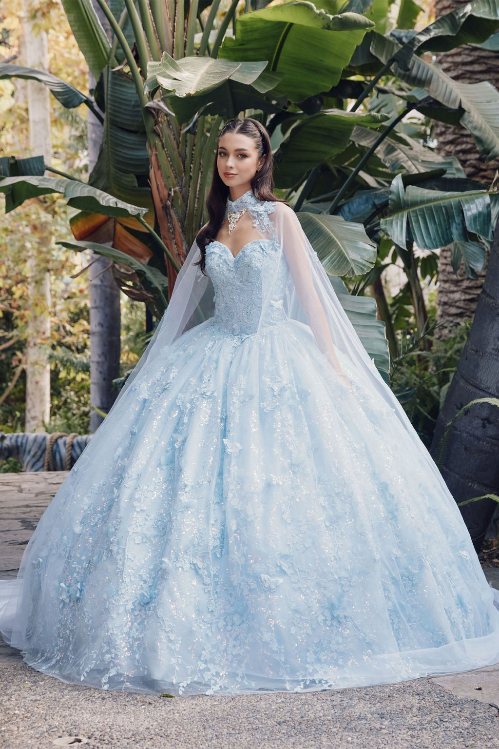 Embellished Lace Applique Tulle Ball Gown Quinceañera Princess JTJT1449J