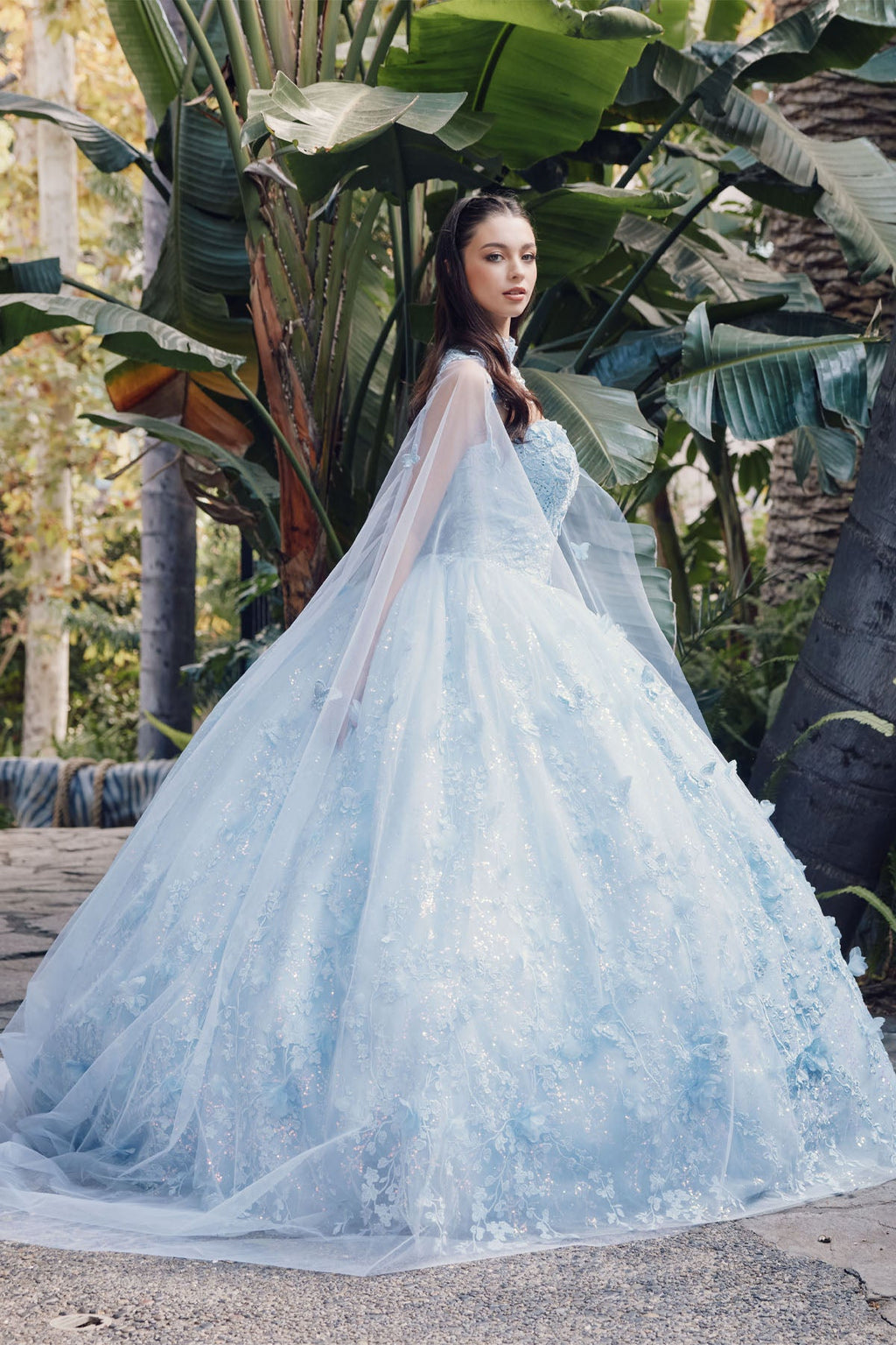 Embellished Lace Applique Tulle Ball Gown Quinceañera Princess JTJT1449J