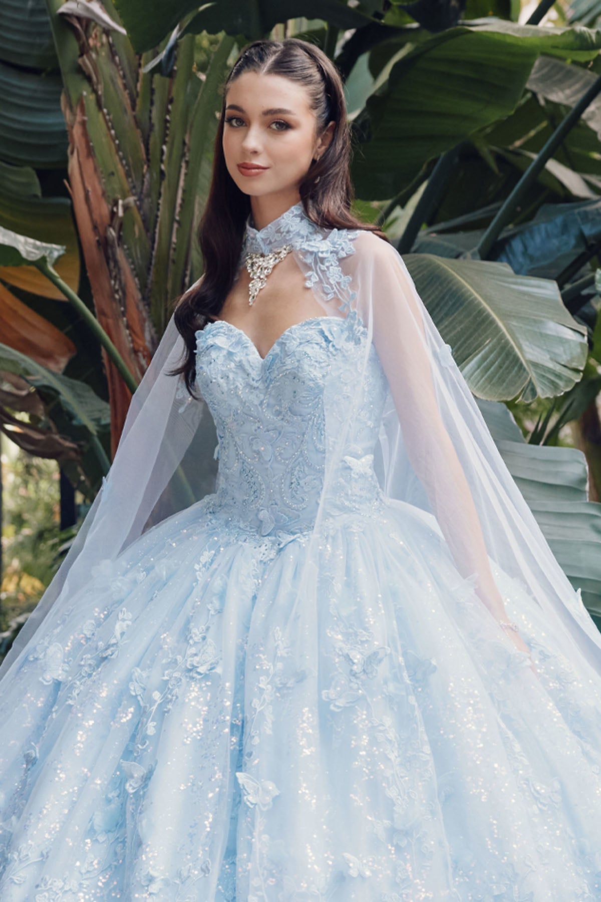 Embellished Lace Applique Tulle Ball Gown Quinceañera Princess JTJT1449J
