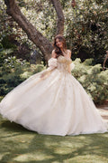 Embellished Lace Applique Tulle Ball Gown Quinceañera Princess JTJT1465H