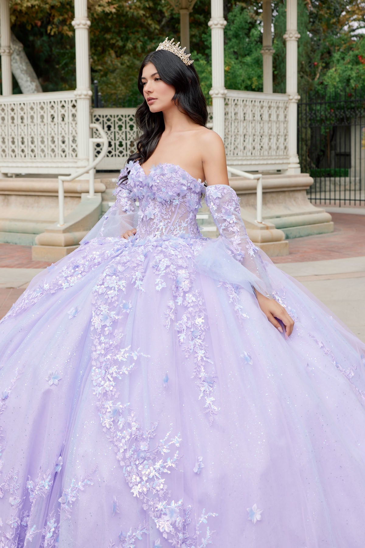 Embellished Lace Applique Tulle Ball Gown Quinceañera Princess JTJT1459J