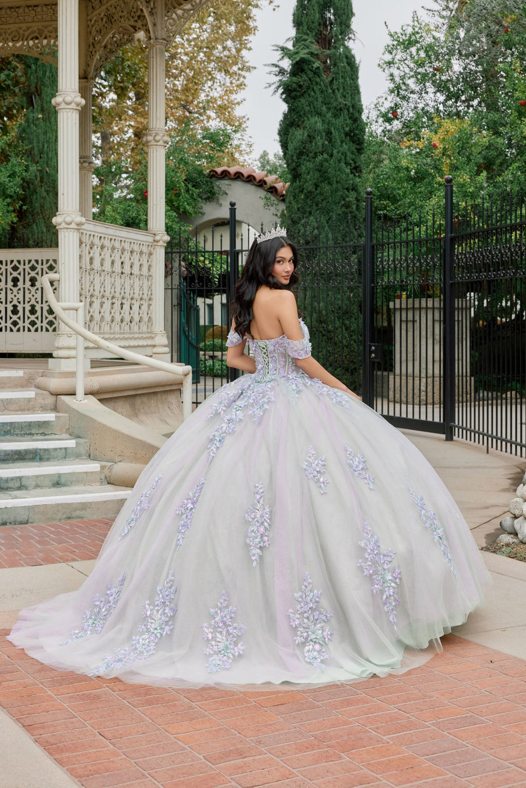 Embellished Lace Applique Tulle Ball Gown Quinceañera Princess JTJT1479J