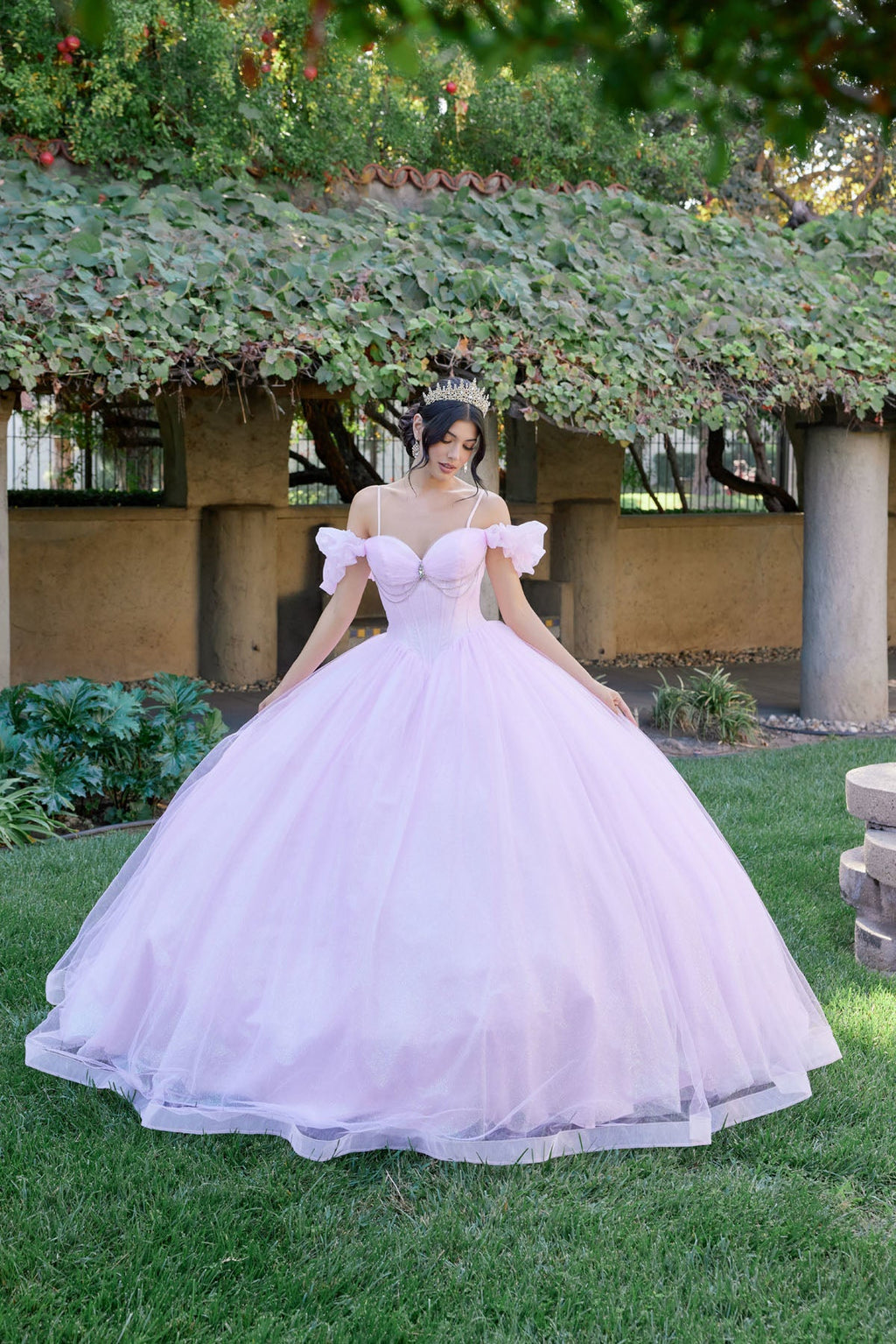 Embellished Lace Applique Tulle Ball Gown Quinceañera Princess JTJT1487H