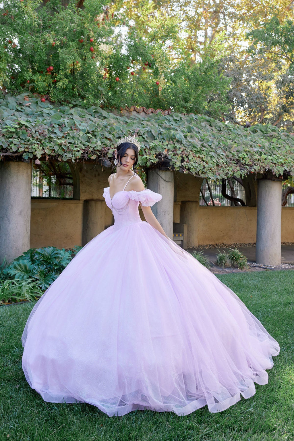 Embellished Lace Applique Tulle Ball Gown Quinceañera Princess JTJT1487H