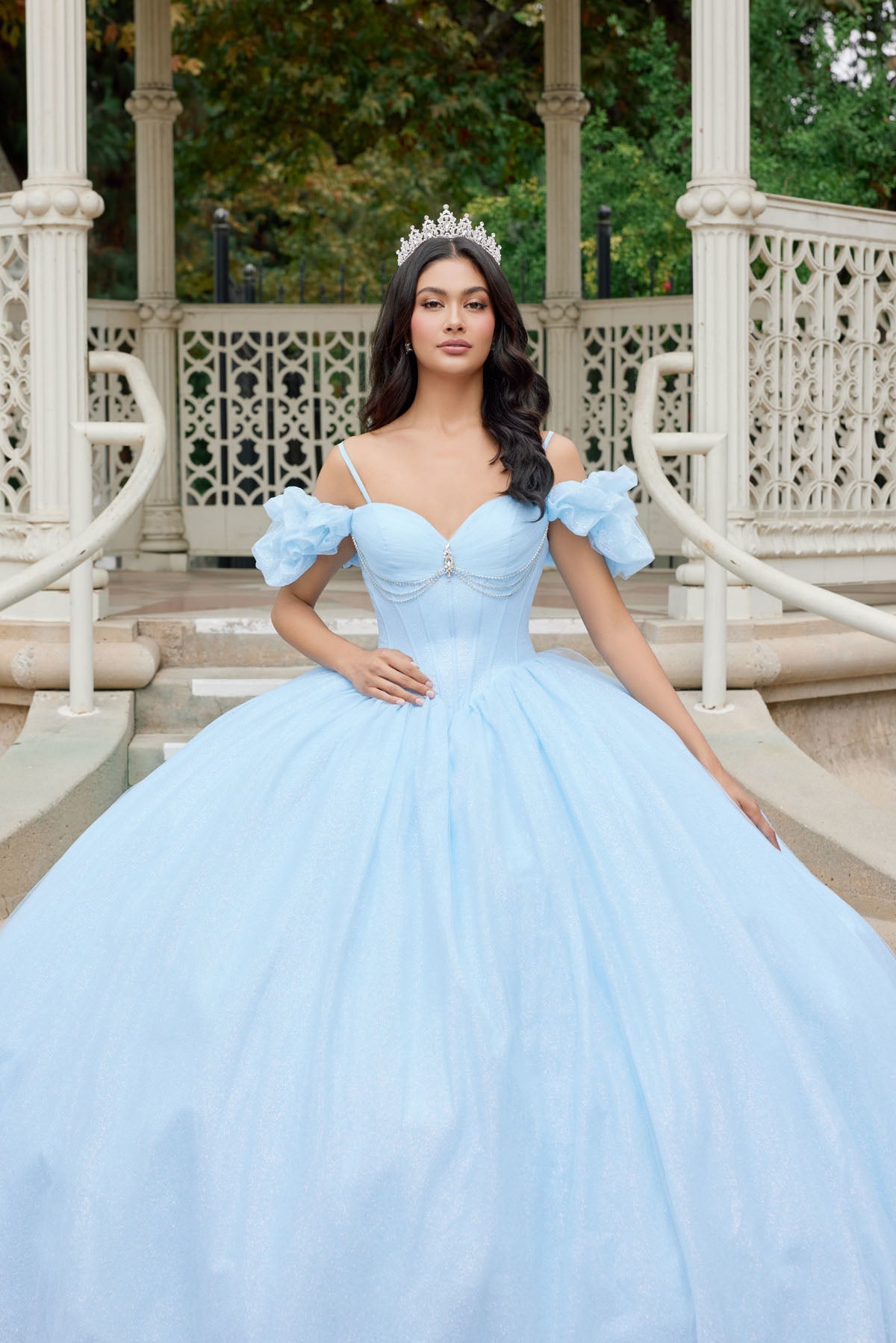 Embellished Lace Applique Tulle Ball Gown Quinceañera Princess JTJT1487H