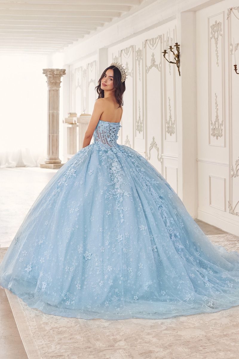 FLORAL QUINCEANERA BALL GOWN WITH CAPE CD15719