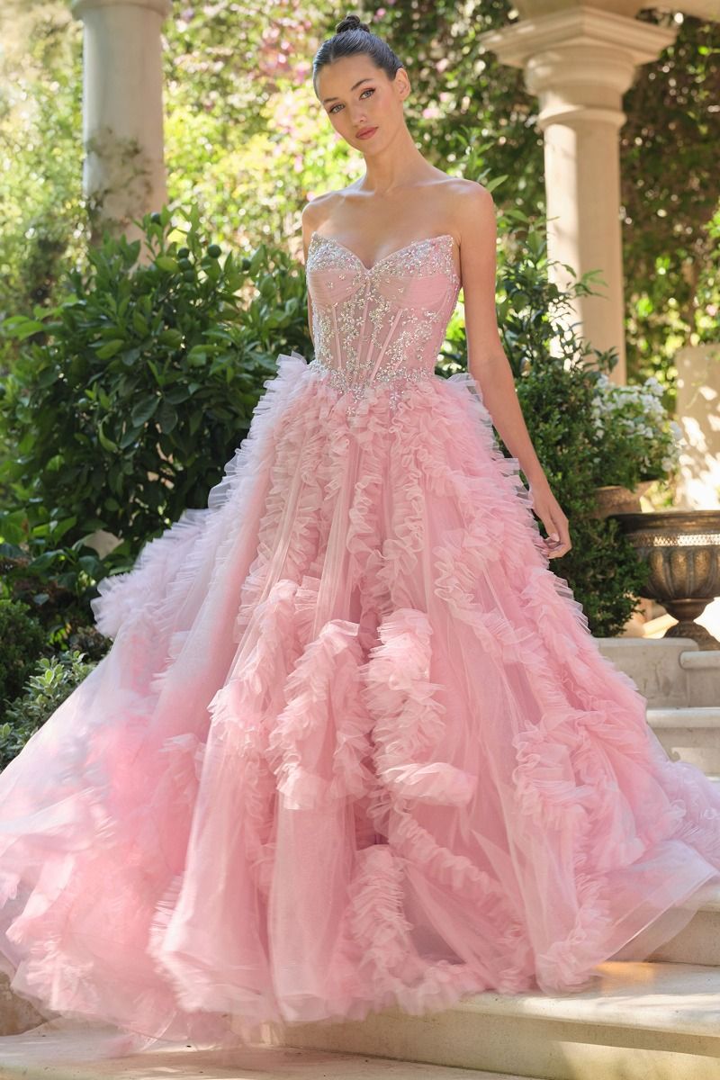 Elegant Embellished Formal Long Gown Detailed CDA1483