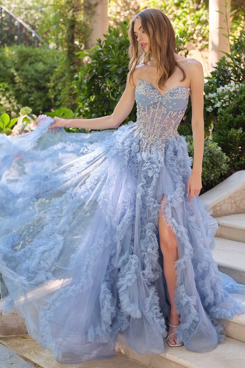 Elegant Embellished Formal Long Gown Detailed CDA1483