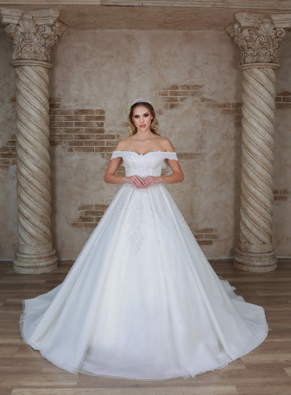 Meva a line wedding dress