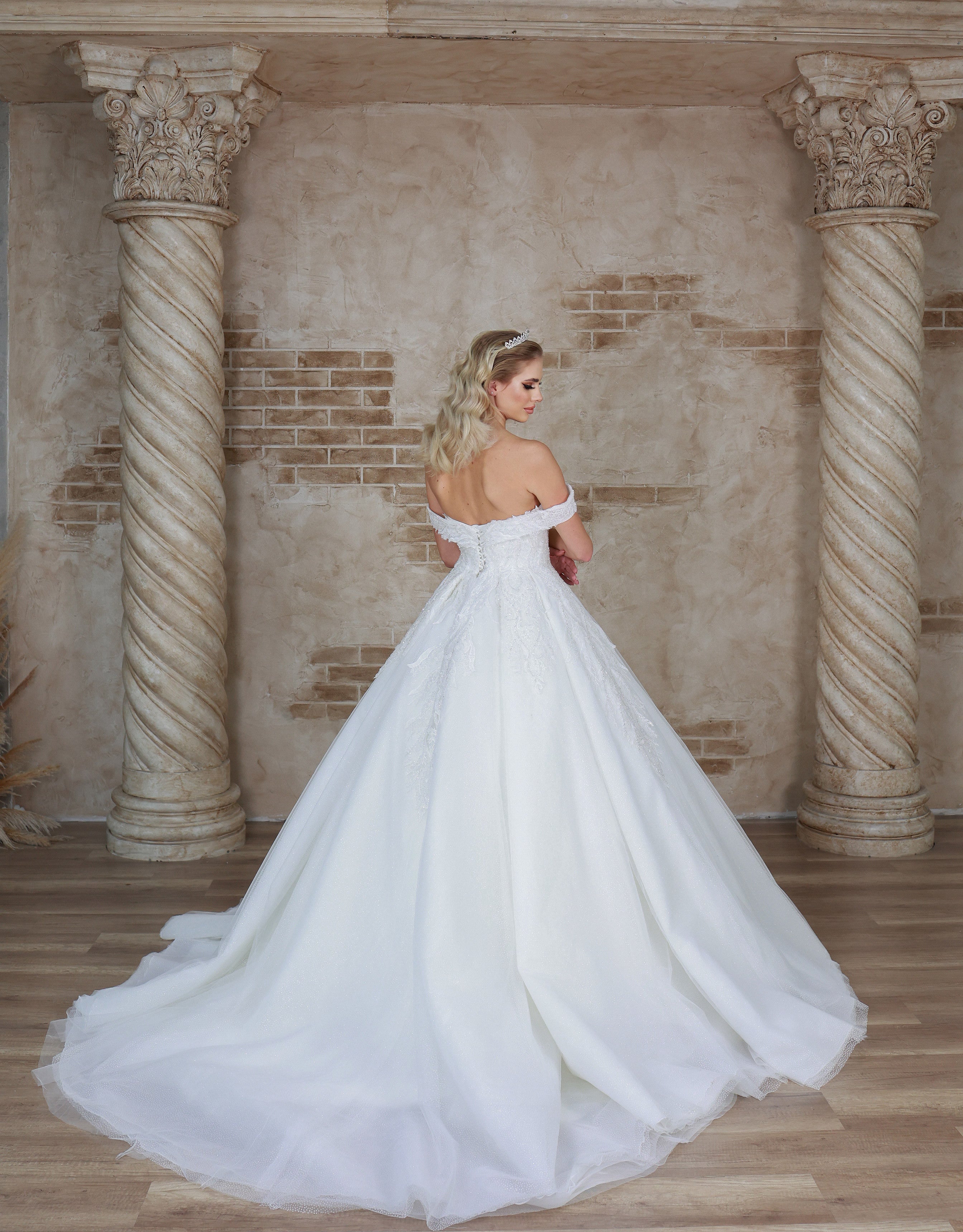 Meva a line wedding dress