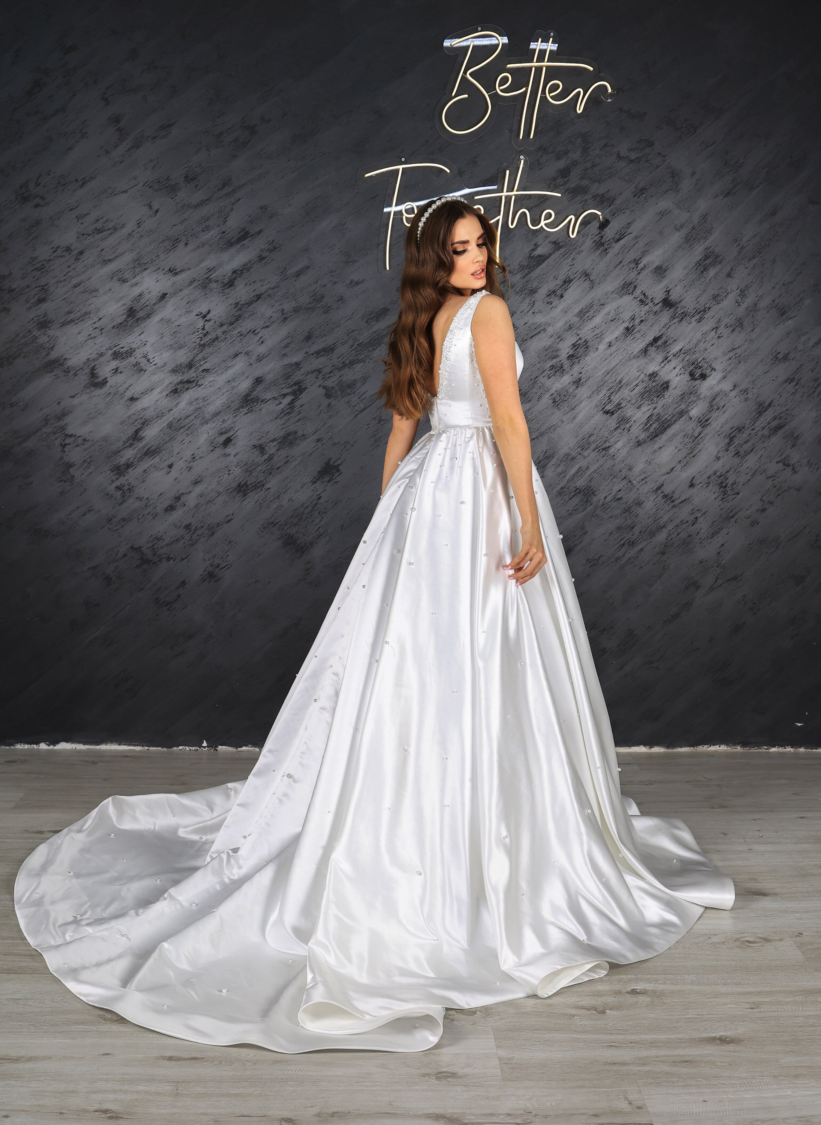 Sima narrow skirt a line wedding dress