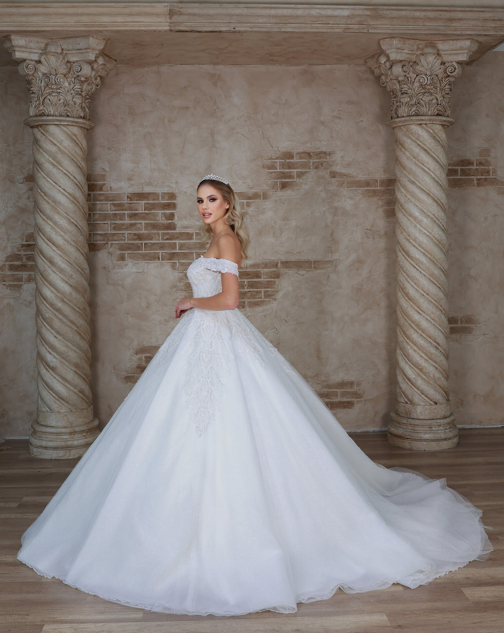 Meva a line wedding dress