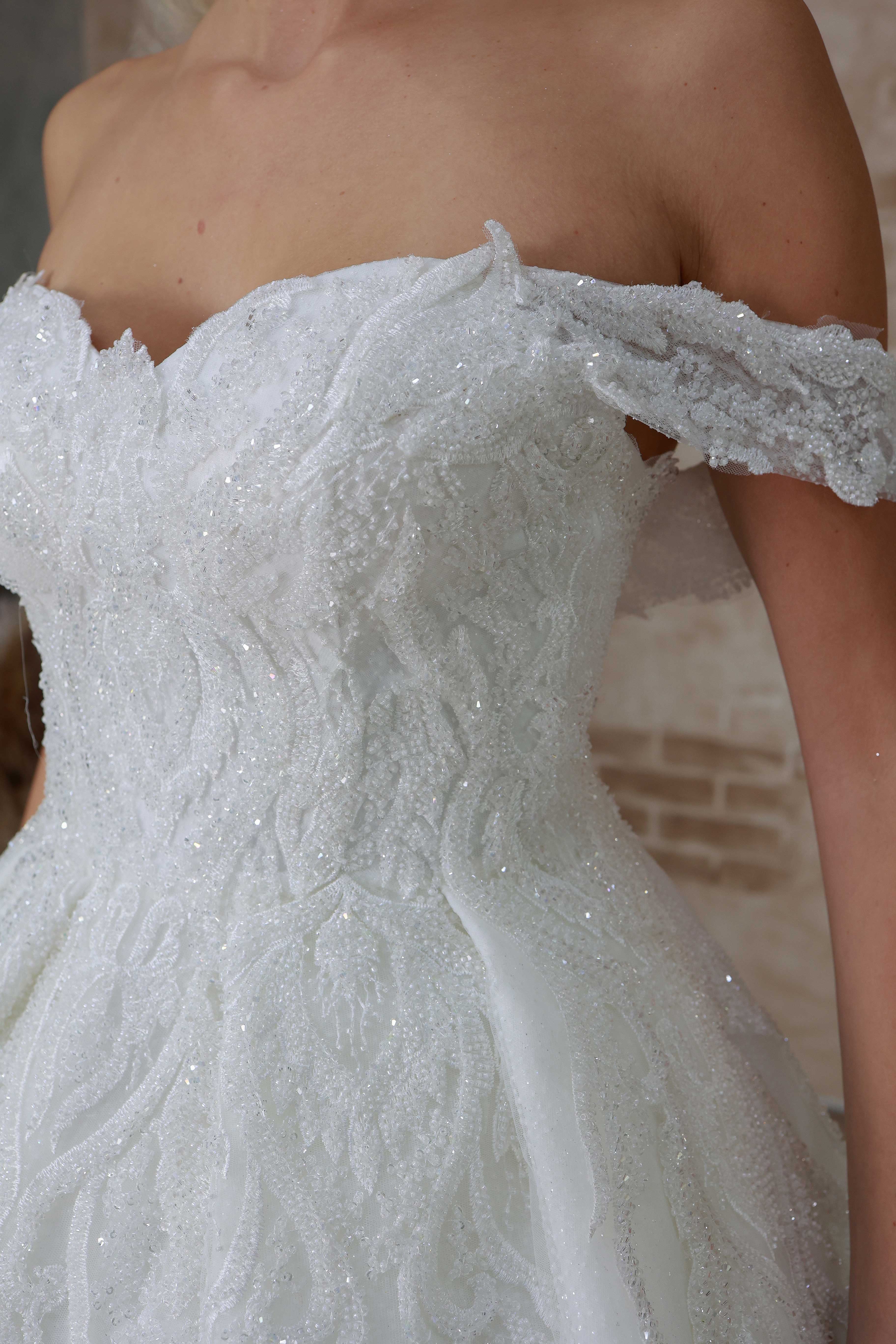 Meva a line wedding dress