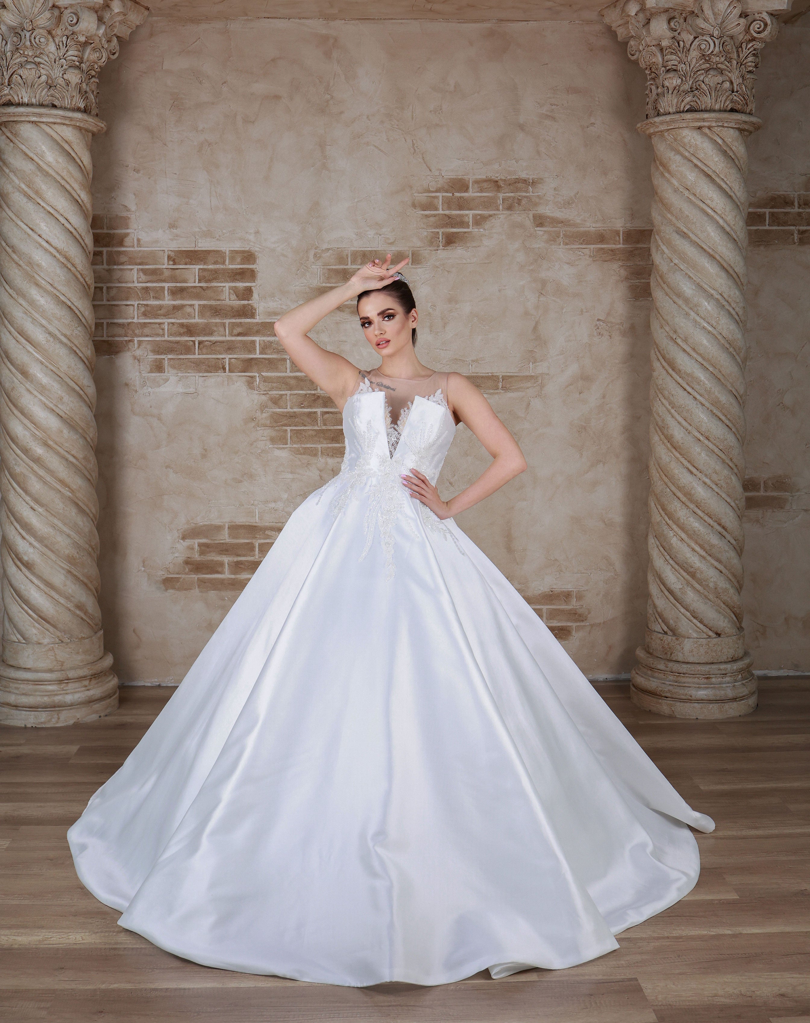 Sara a line wedding dress