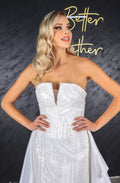 Alvin column wedding dress with skirt