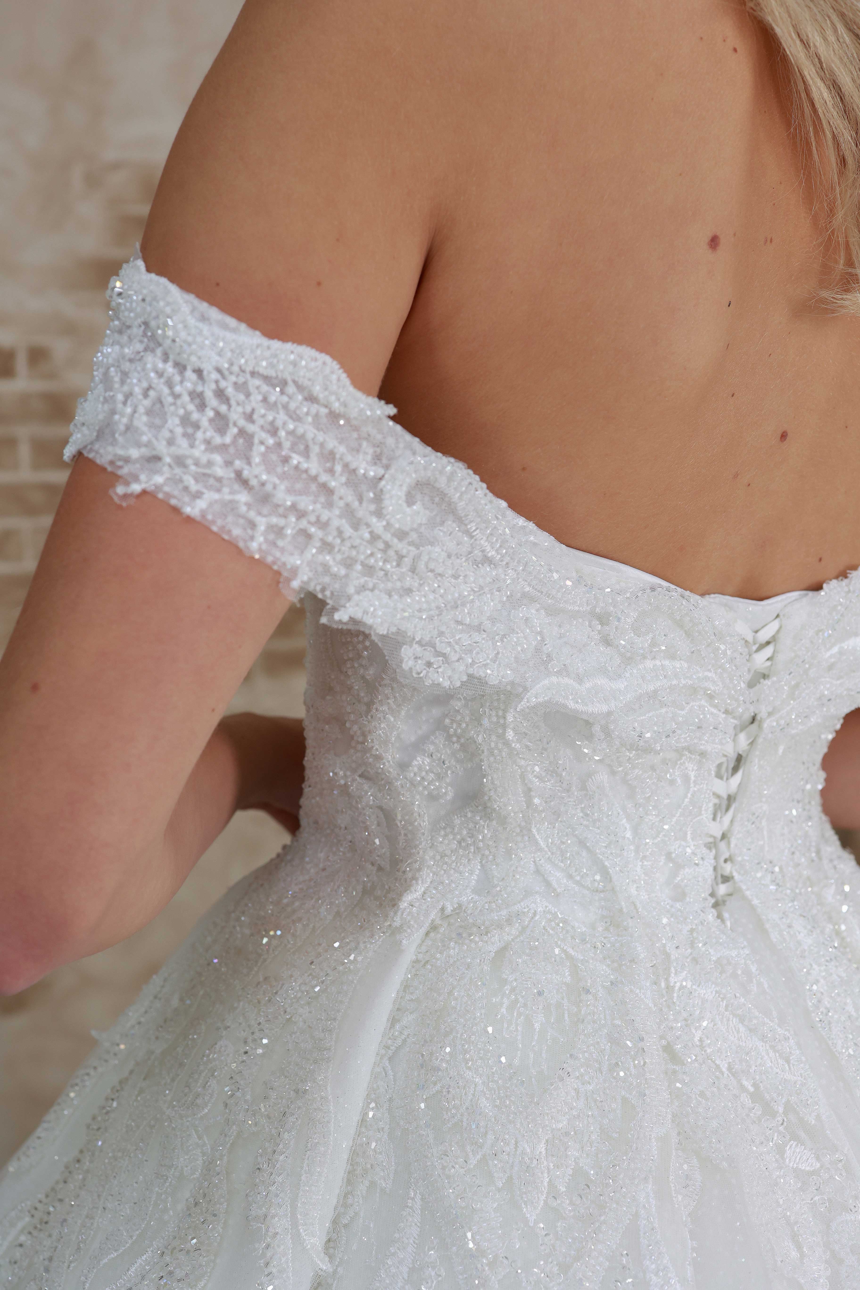 Meva a line wedding dress