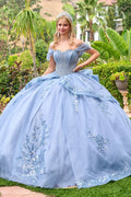 Ruched off shoulder straps corset cover bodice train ball gown overskirt with detachable bow GLGL3727