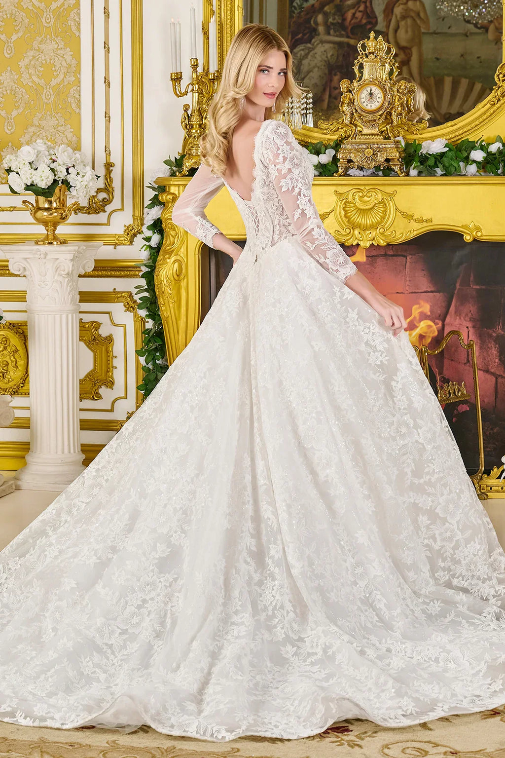 Wedding dress, beads, embroidery and sparkling sequins-1