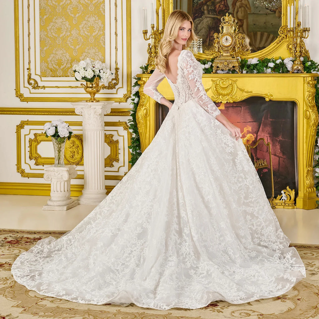 Wedding dress, beads, embroidery and sparkling sequins-2