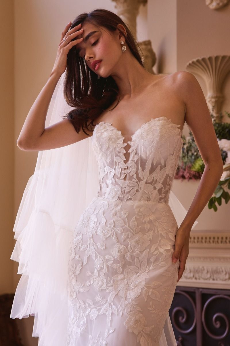 Strapless Mermaid Bridal Gown & Sleeves-1