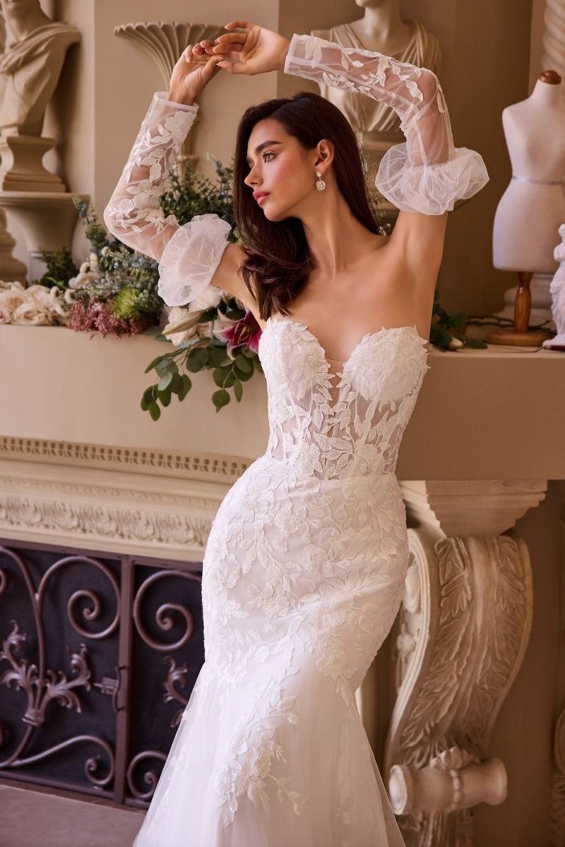 Strapless Mermaid Bridal Gown & Sleeves-2